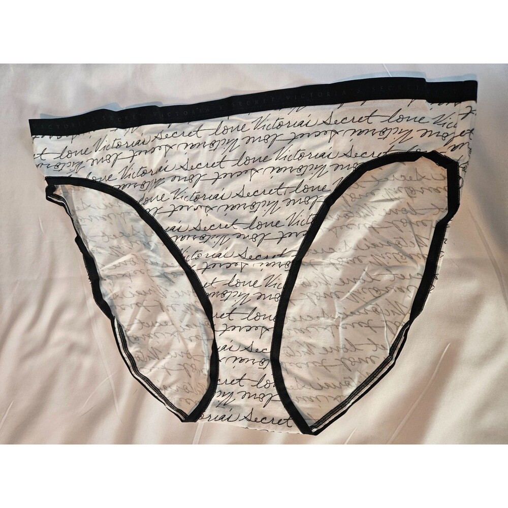 Victoria’s‎ Secret  Script Print Cotton High Leg Underwear Panties XXL